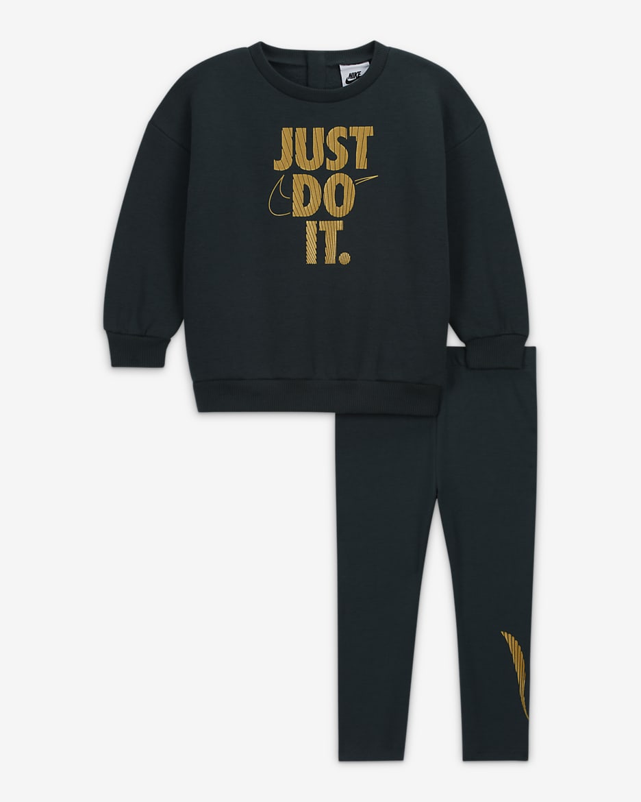 Ensemble deux pieces Nike Shine Crew and Leggings Set pour bebe